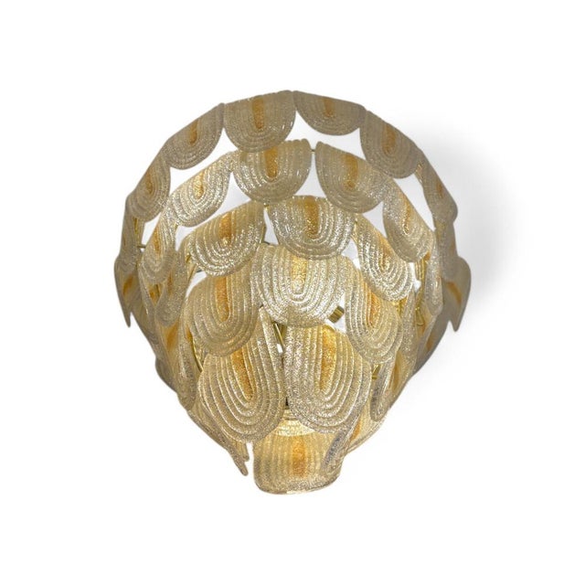 Art Deco Frozen Combined Murano Glass Lamp For Sale - Image 4 of 5