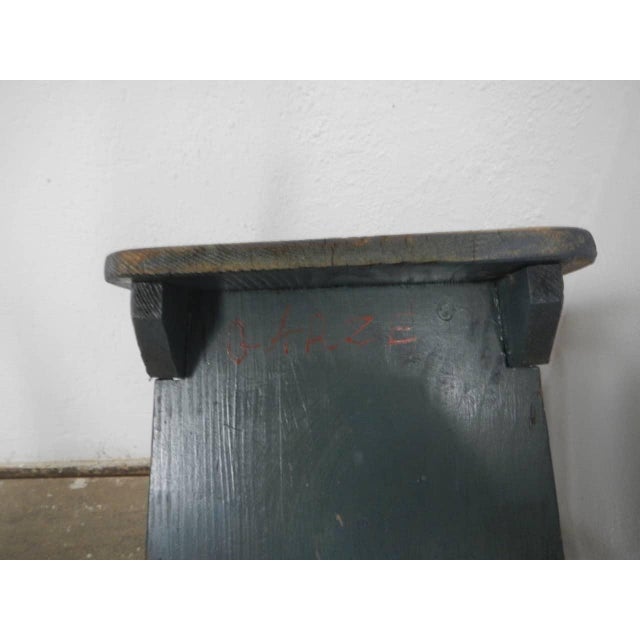 Forest Green Stool in Fir, 1960 For Sale - Image 8 of 10