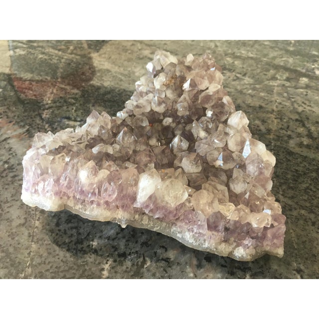 1950's Mid Century Amethyst Crystal Quartz Geode Specimen For Sale - Image 9 of 10
