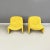 Set of Italian Modern Yellow Fabric Alky Lounge Chairs attributed to Piretti for Anonima Castelli 1970 For Sale - Image 3 of 12