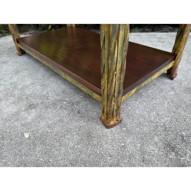 Metal Vintage 76” Postmodern Sculptural Iron Etagere With Spiral Motifs For Sale - Image 7 of 11