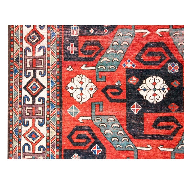 Early 20th Century Persian Kazak Rug For Sale - Image 11 of 16