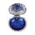 Vintage Blue Glass Queen Anne Scallop Shell Butter Dish, 1960s For Sale - Image 4 of 13