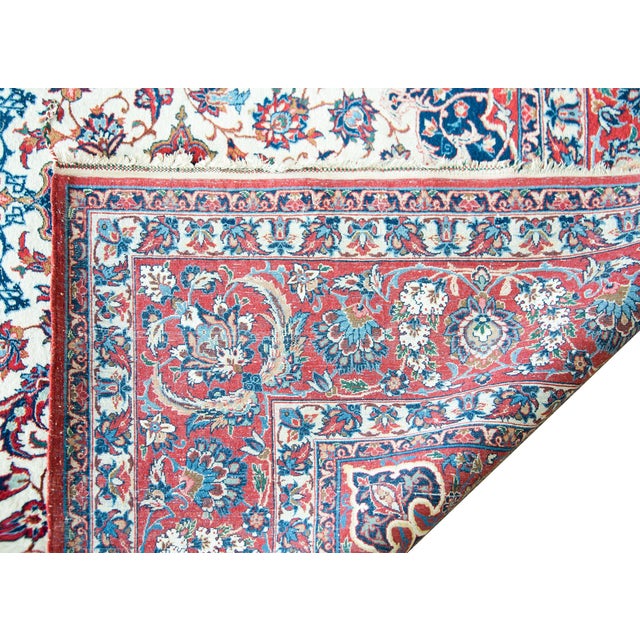Vintage Persian Isfahan Rug For Sale - Image 4 of 15