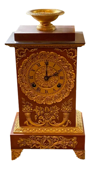 19th Century French Empire Ormolu Style Clock