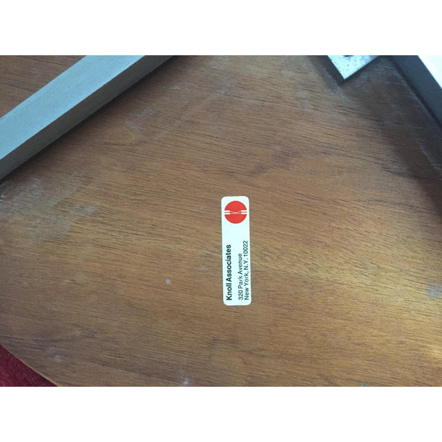 Mid 20th Century Mid 20th Century (2) Walnut and Chrome Knoll End Tables For Sale - Image 5 of 13