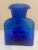 Late 20th Century Blenko Blue Glass Water Bottle - Double Spout Pitcher Vase For Sale - Image 5 of 8