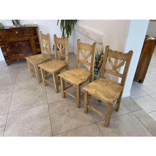 Wood Country House Dining Chair, Set of 4 For Sale - Image 7 of 12