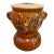 Vintage Majolica Style Floral Elephant Garden Stool For Sale