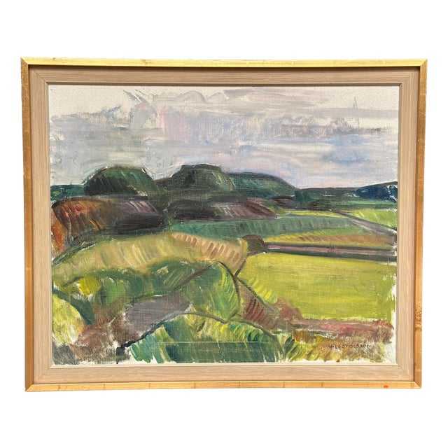 Wilgot Olsson, Orust, 1960s, Oil Painting on Canvas, Framed For Sale