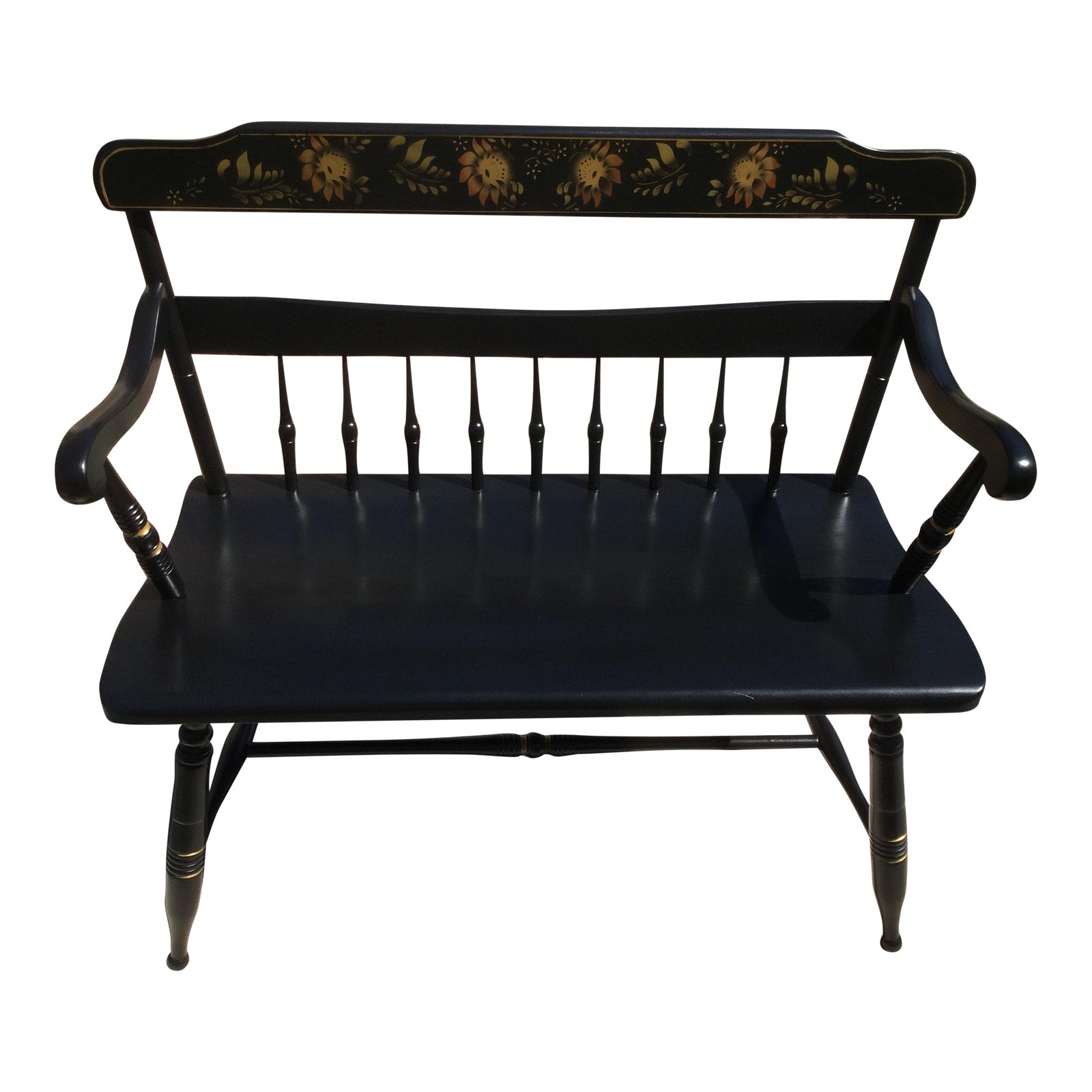 Vintage Hitchcock Style Deacon Bench Chairish
