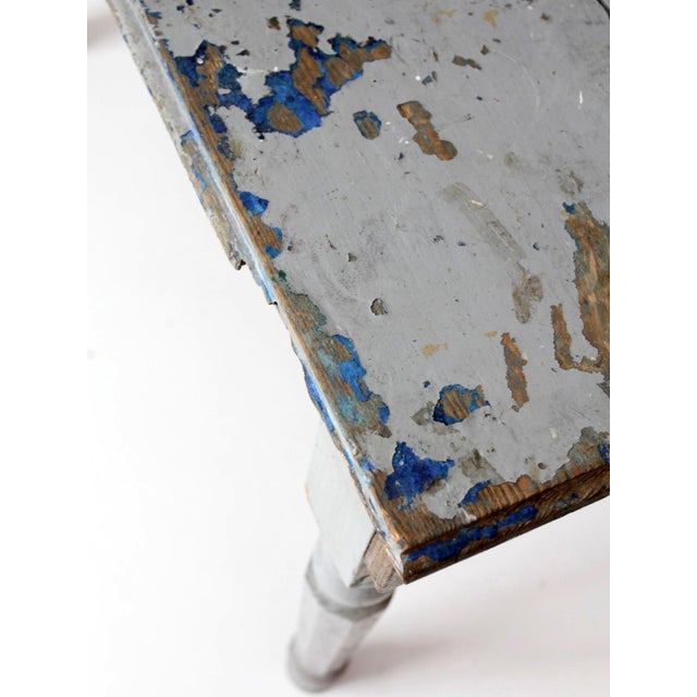 Antique Painted Farmhouse Work Table For Sale - Image 16 of 18