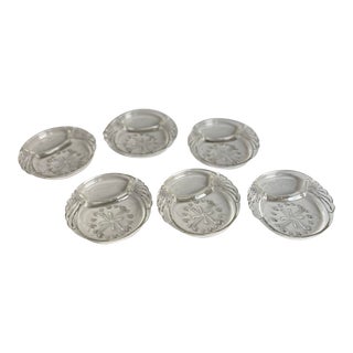 1960s Hazel-Atlas “Parti-Ade" Coaster Ashtrays-Set of 6 For Sale