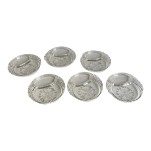 1960s Hazel-Atlas “Parti-Ade" Coaster Ashtrays-Set of 6
