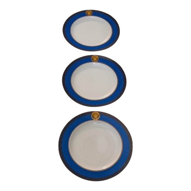 Versace for Rosenthal Porcelain Plates - Set of 3 For Sale