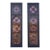 Antique Victorian Gothic Hand-Painted Stained Glass Windows in Wood Frames, Circa 1900 – Pair For Sale