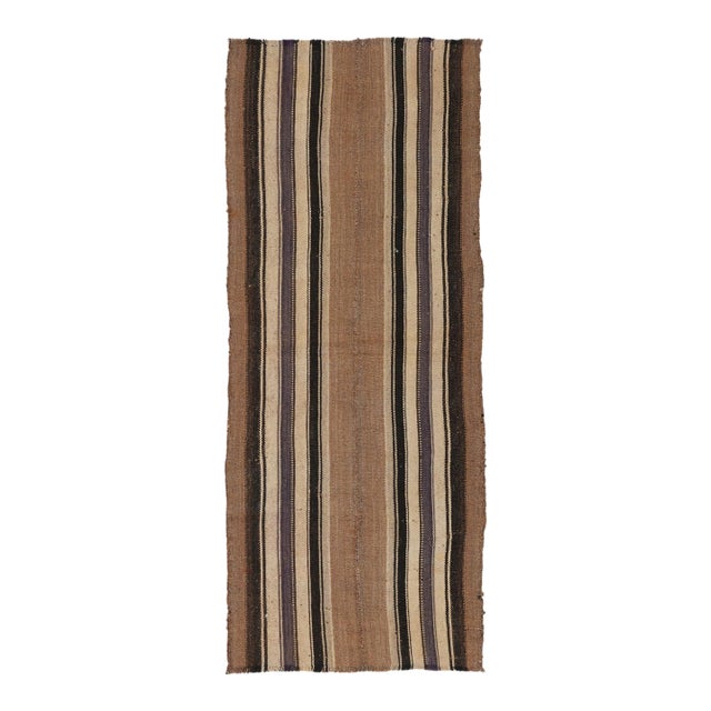 Brown Vintage Kilim Runner - 2`9″ X 6`9″ Ft. For Sale