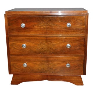 Art Deco Walnut Chest of Drawers, 1930 For Sale