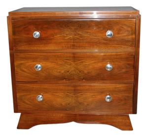 Art Deco Walnut Chest of Drawers, 1930