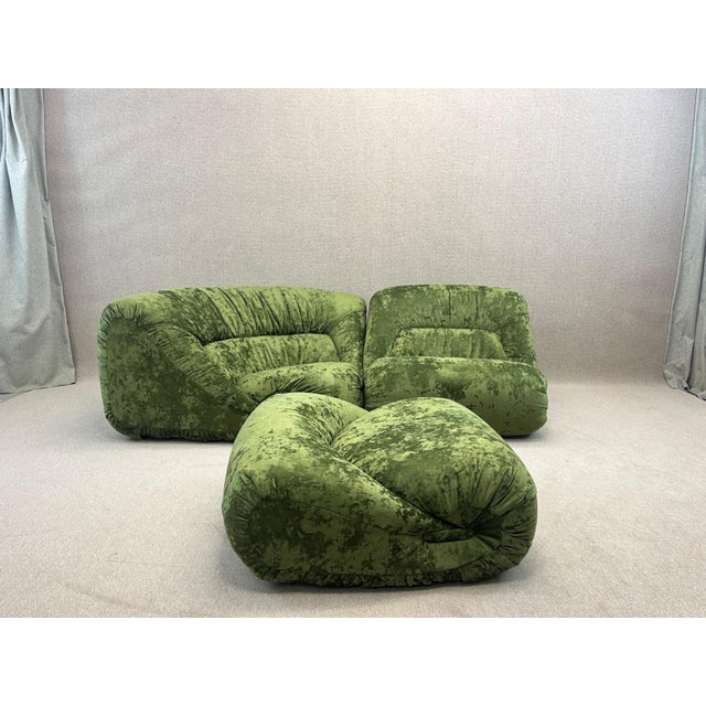 Vintage Modular Corner Sofa by Jean Prevost, 1970, Set of 3 For Sale - Image 4 of 18