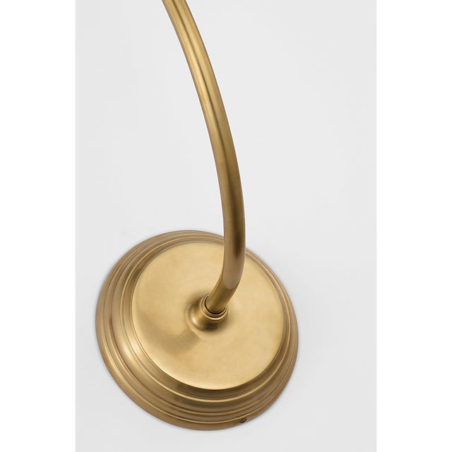 Visual Comfort Suzanne Kasler for Visual Comfort Signature Wyatt 39" Statement Sconce in Hand-Rubbed Antique Brass with Linen Shade For Sale - Image 4 of 9