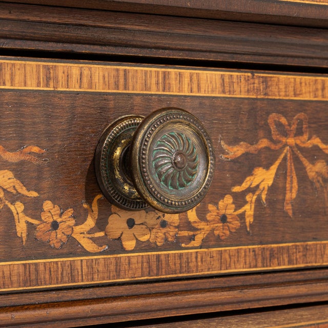 Traditional 19th Century France Edwardian Brown Wood Display Cabinet For Sale - Image 3 of 10