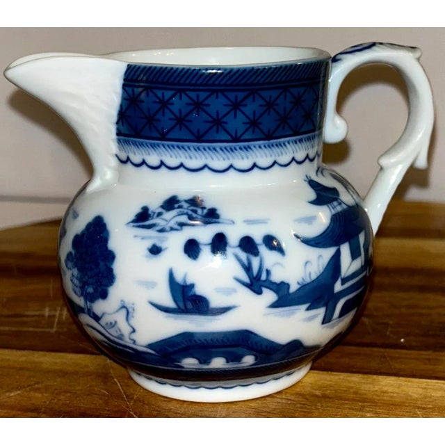 Blue Willow Transferware Vista Alegre Small Creamer Pitcher For Sale In Palm Springs - Image 6 of 7