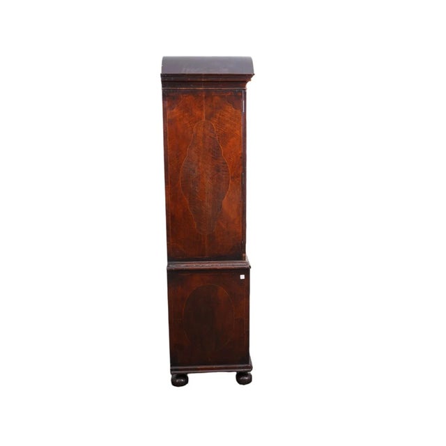 Wood 1800 Dutch Marquetry Dome Top Linen Press on Bun Feet For Sale - Image 7 of 12