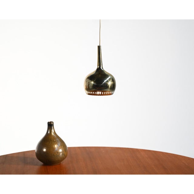 Gold Pendant Lamp by Hans-Agne Jakobsson, 1950s For Sale - Image 8 of 8