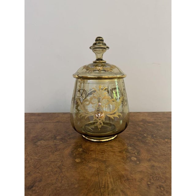 Boho Chic Antique Bohemian Glass Punch Bowl Set, 1900, Set of 12 For Sale - Image 3 of 14