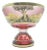 Hand-Painted Biedermeier Bowl on Stand from Ergermann, Germany, 19th Century For Sale