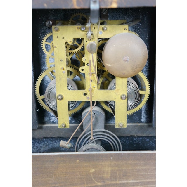 Antique Sessions Neoclassical Figure With Lyre Key Wound Mantel Clock For Sale - Image 14 of 14