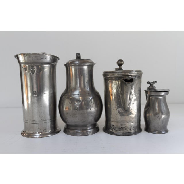 Antique English Pewter Tankards, 1900s, Set of 4 For Sale - Image 18 of 18