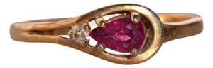 Uno Calle: Ruby and Natural Diamond Ring in Yellow Gold