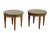French Louis XVI Style Vintage Walnut Round Marble Top Side Tables - a Pair For Sale - Image 12 of 12