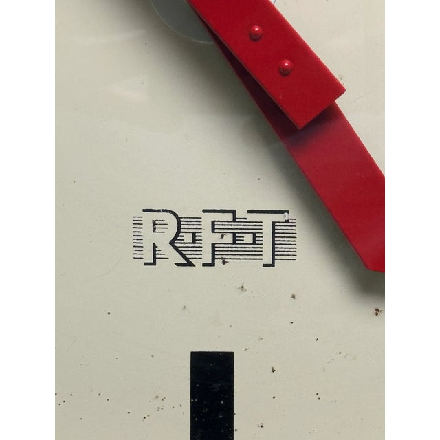 Silver East German Industrial Factory Clock from RFT, 1960s For Sale - Image 8 of 11