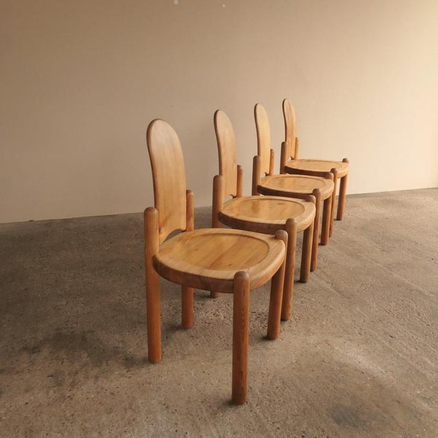 Vintage Dining Chairs in Pine For Sale - Image 3 of 17