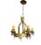 1920s 1920s Hammered Brass Chandelier With Original Gold Patina For Sale - Image 5 of 7