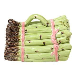 Continental Pottery Asparagus Box and Cover For Sale