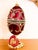 Art Deco Pierre Lorren Natural Egg Hand Carved Faberge Egg Style Musical Trinket Austrian Crystal Ruby Pure Gold Deco Handmade 2012 Vintage Egg For Sale - Image 3 of 11