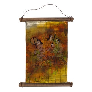Japanese Ceremonial Silk Wall Tapestry by Renaras For Sale