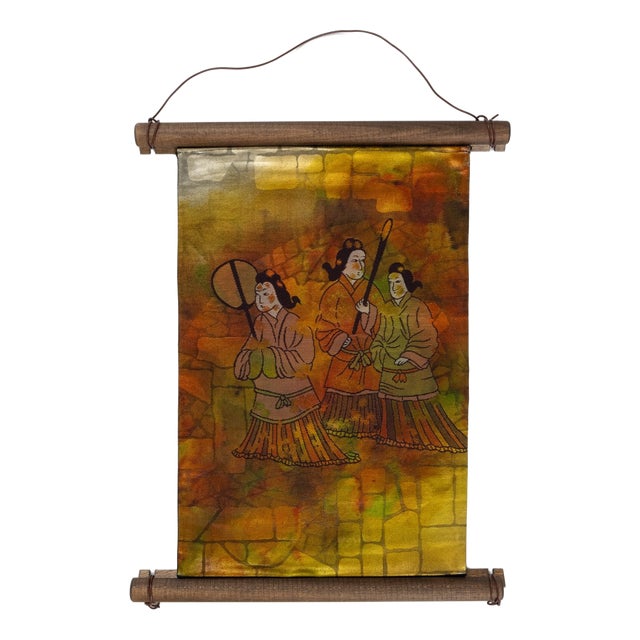 Japanese Ceremonial Silk Wall Tapestry by Renaras For Sale