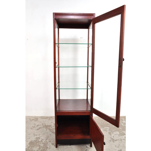 Vintage Shop Display Cabinet in Oak, 1940s For Sale - Image 4 of 8