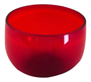 Carder Steuben Red Roly Poly Glass