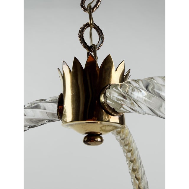 Italian Art Deco Murano Glass Pendant in the style of Barovier, 1930s For Sale - Image 11 of 18