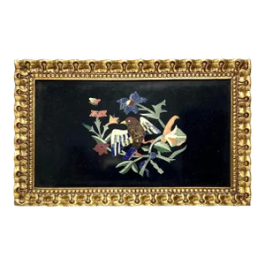 Vintage Italian Grand Tour Style Pietra Dura Mosaic Plaque (4)