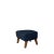 Contemporary Blue and Smoked Oak Sahco Zero Footstools by Lassen, Set of 4 For Sale - Image 3 of 6