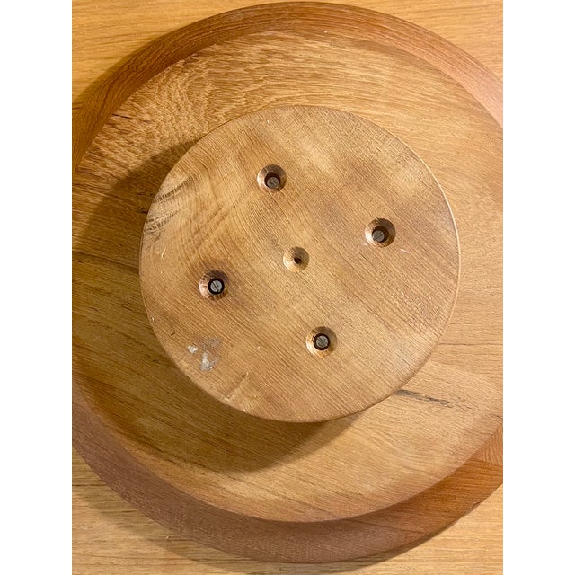 Teak Lazy Susan Tray attributed to Digsmed, Denmark, 1960s For Sale - Image 3 of 5