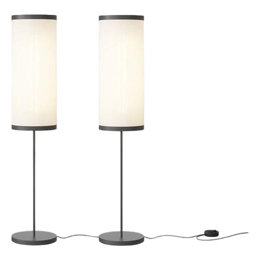 Isol Floor Lamps 30/76 Black by David Thulstrup for Astep, Set of 2 For Sale
