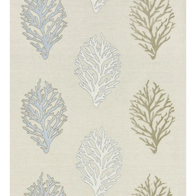Traditional Sample - The House of Scalamandré Coral Reef Embroidery Fabric, Sand For Sale - Image 3 of 3